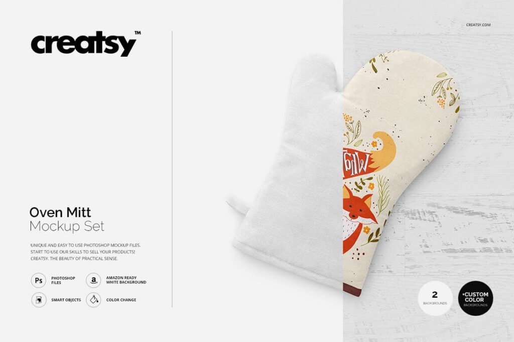 14+ Cute Oven Mitt Mockup PSD Templates Mockup Den