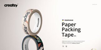 Paper Packing Tape Mockup Set (04)