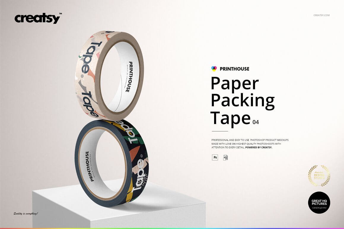 Paper Packing Tape Mockup Set (04)