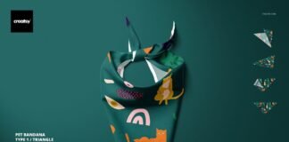 Pet Bandana Mockup Set (type 1)