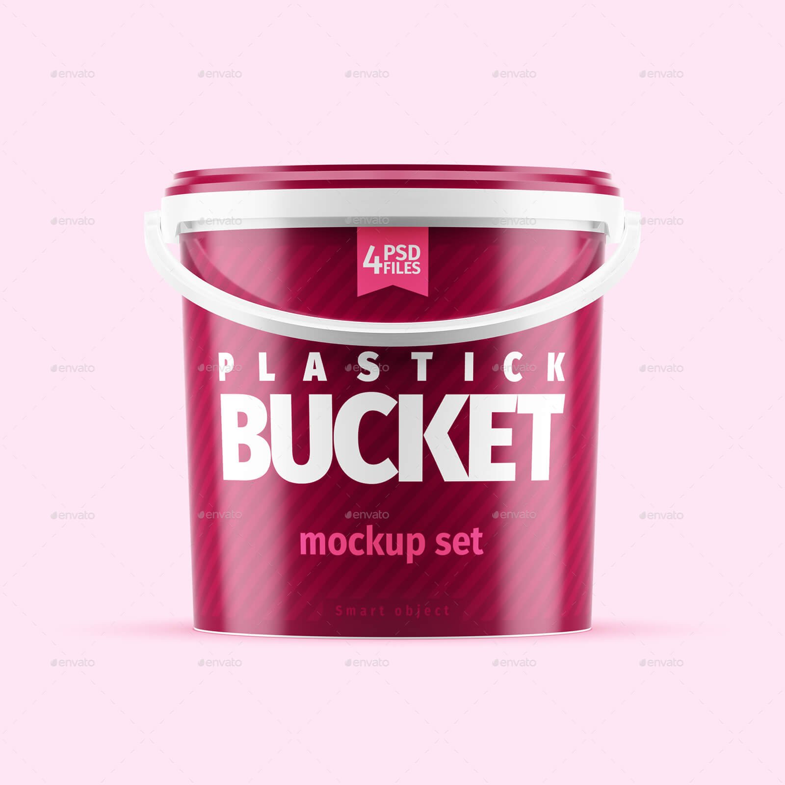 Plastic Bucket Mockup Set