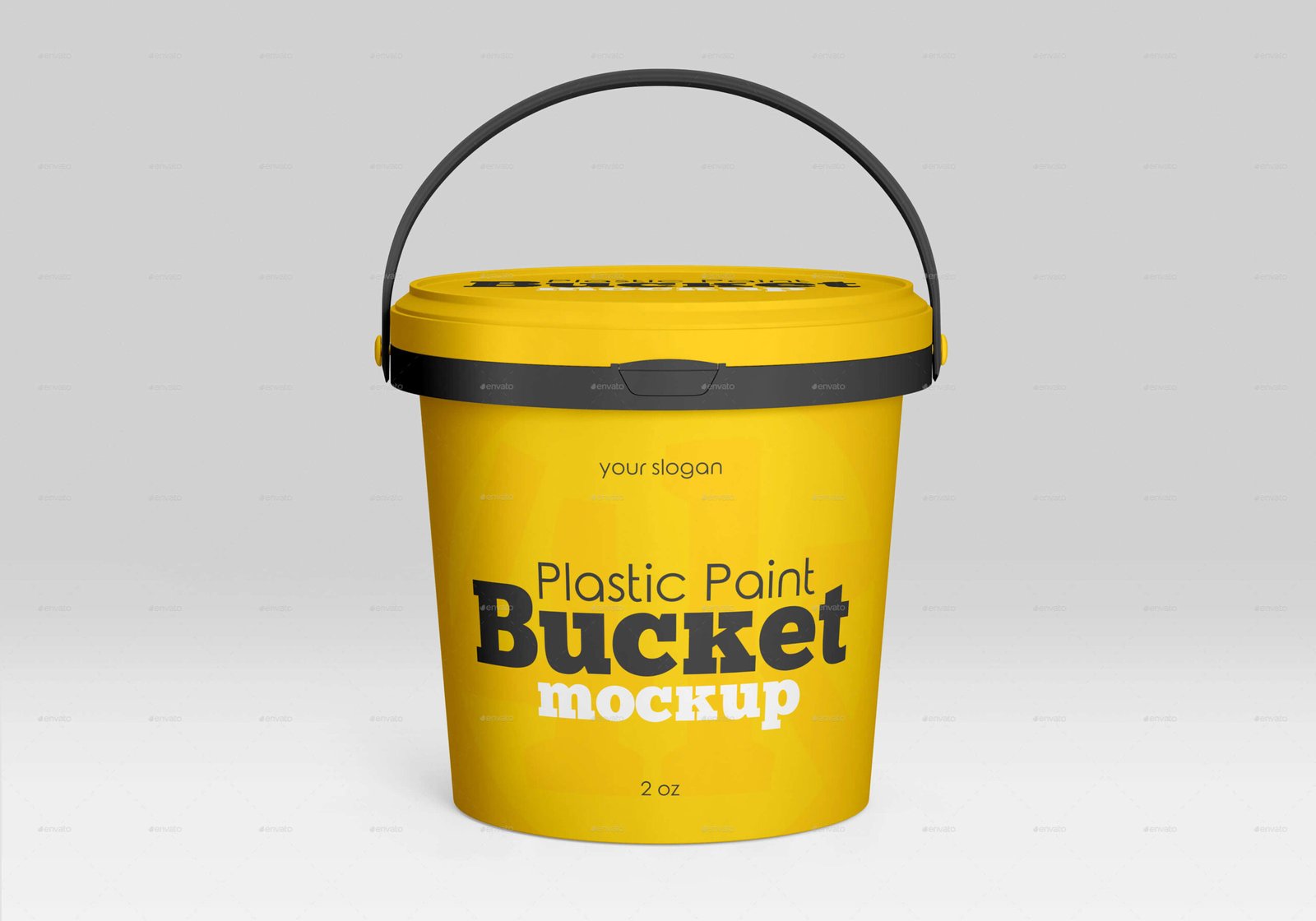 Plastic Paint Bucket Mockup Set