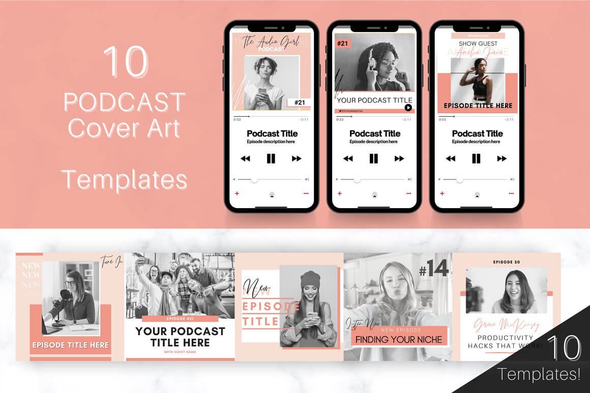 Podcast COVER ART Template Bundle