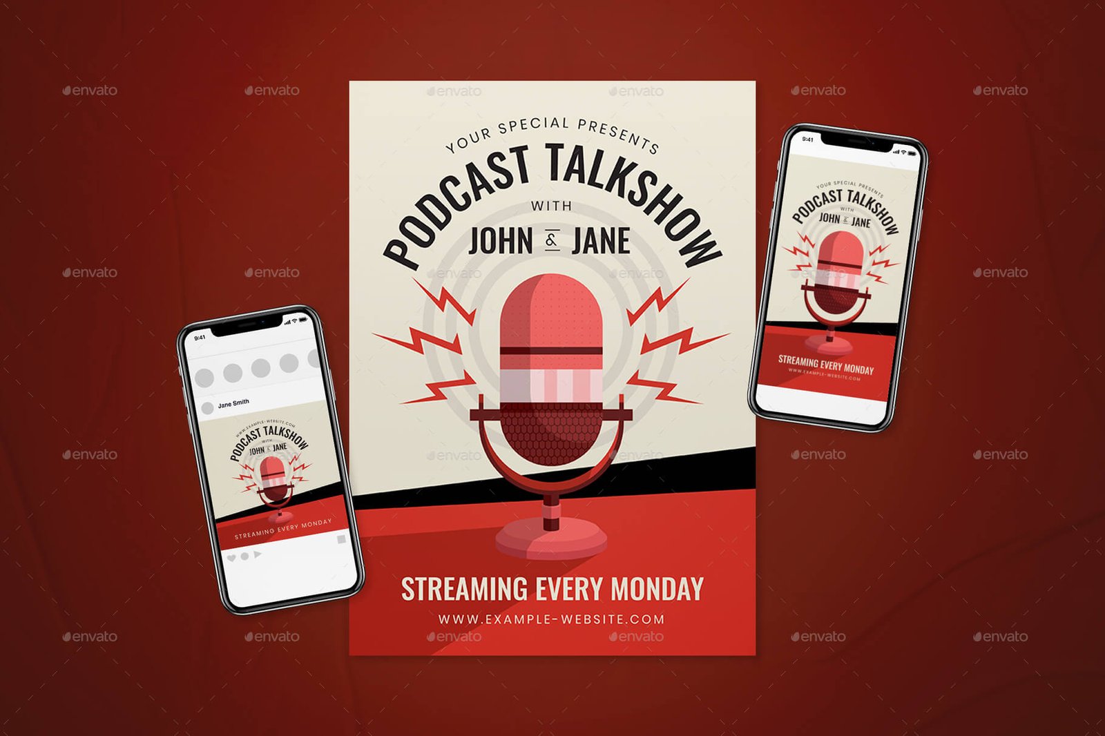 Podcast Talkshow Flyer Set
