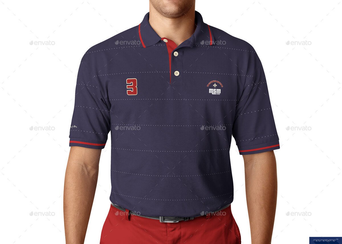 Polo Shirt on Model Mock-up