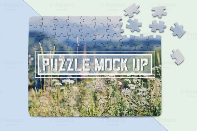 32+ Fantastic Puzzle Mockup PSD Templates - Mockup Den