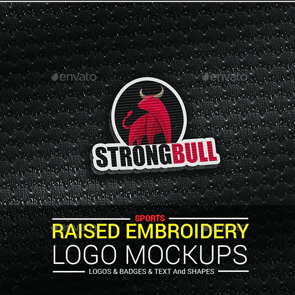 Raised Embroidery Logo Mockups - Sports