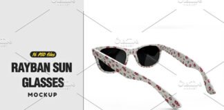 Rayban Sun Glasses Mockup