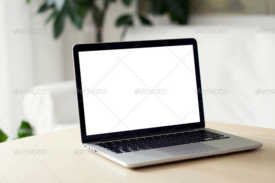 Realistic Laptop Screen Mockup - 8 PSD files