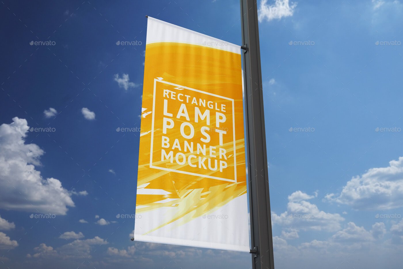 Rectangle Lamp Post Banner Mock-Up (1)