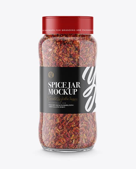 Red Paprika Spice Jar Mockup