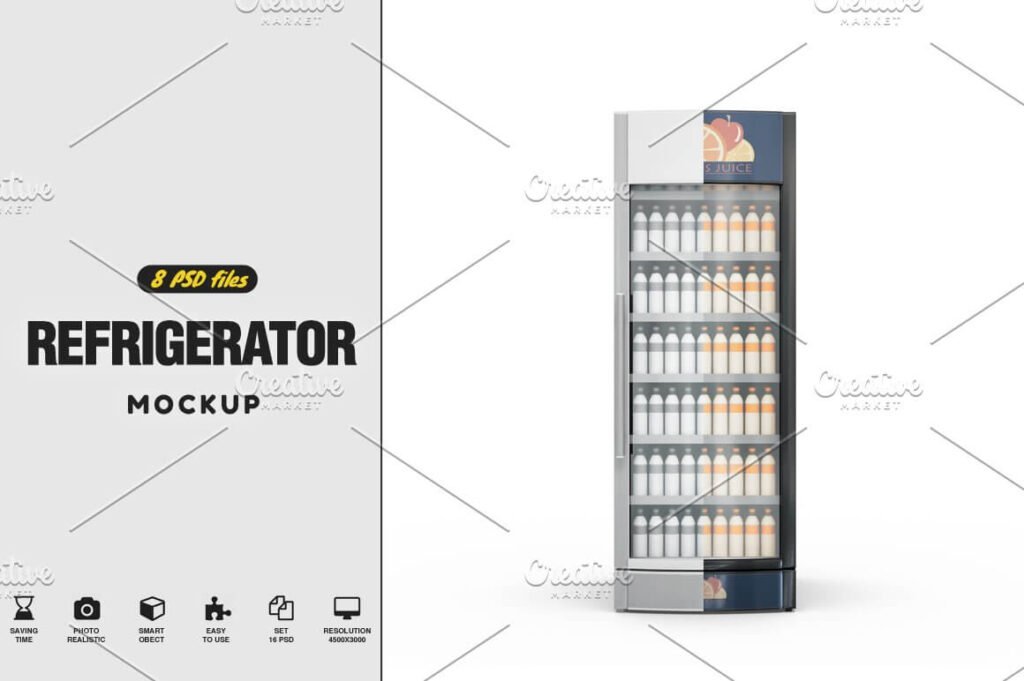 Download 18+ Best Refrigerator Cooler Fridge Mockup - Mockup Den