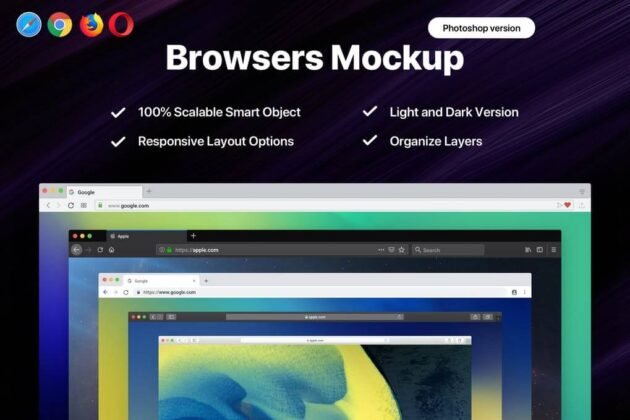 42+ Best Web Browser Mockup PSD Presentation Template