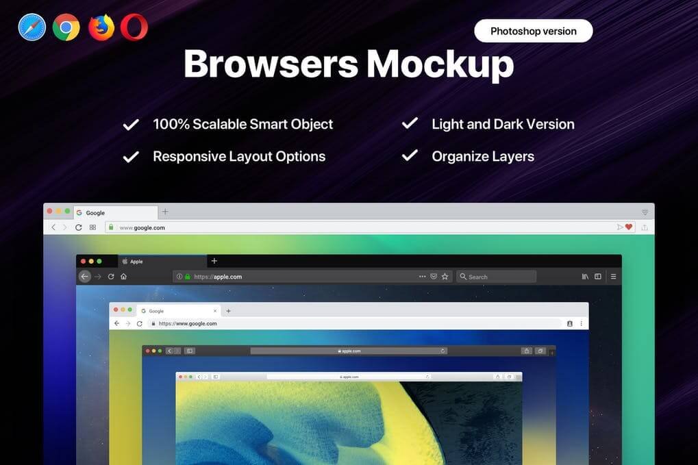 Responsive Web Browser Mockup Vol-2