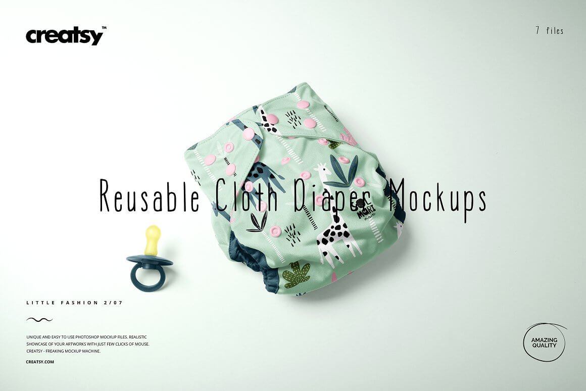 Reusable Cloth Diaper Mockup Set