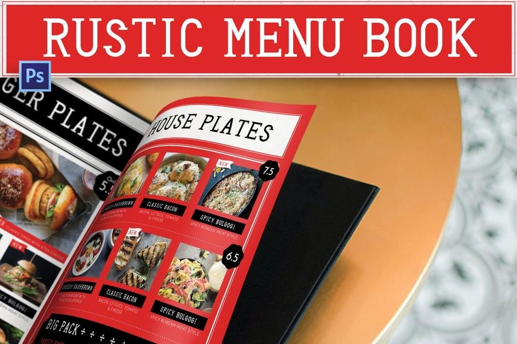 Rustic Menu Book