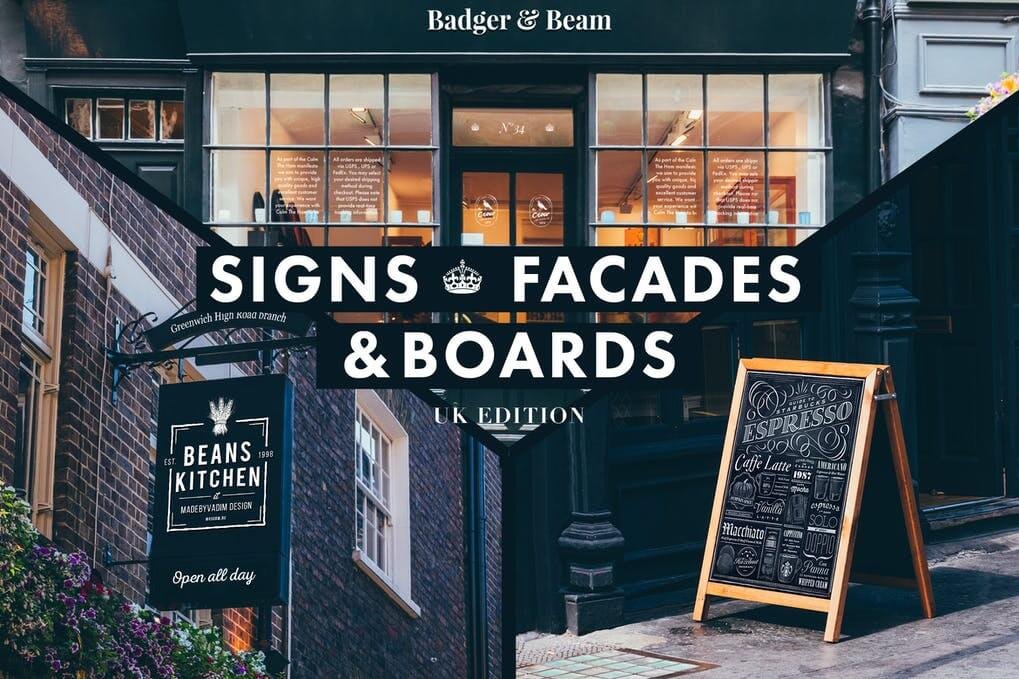 Signs & Facades Mockups (UK edition)