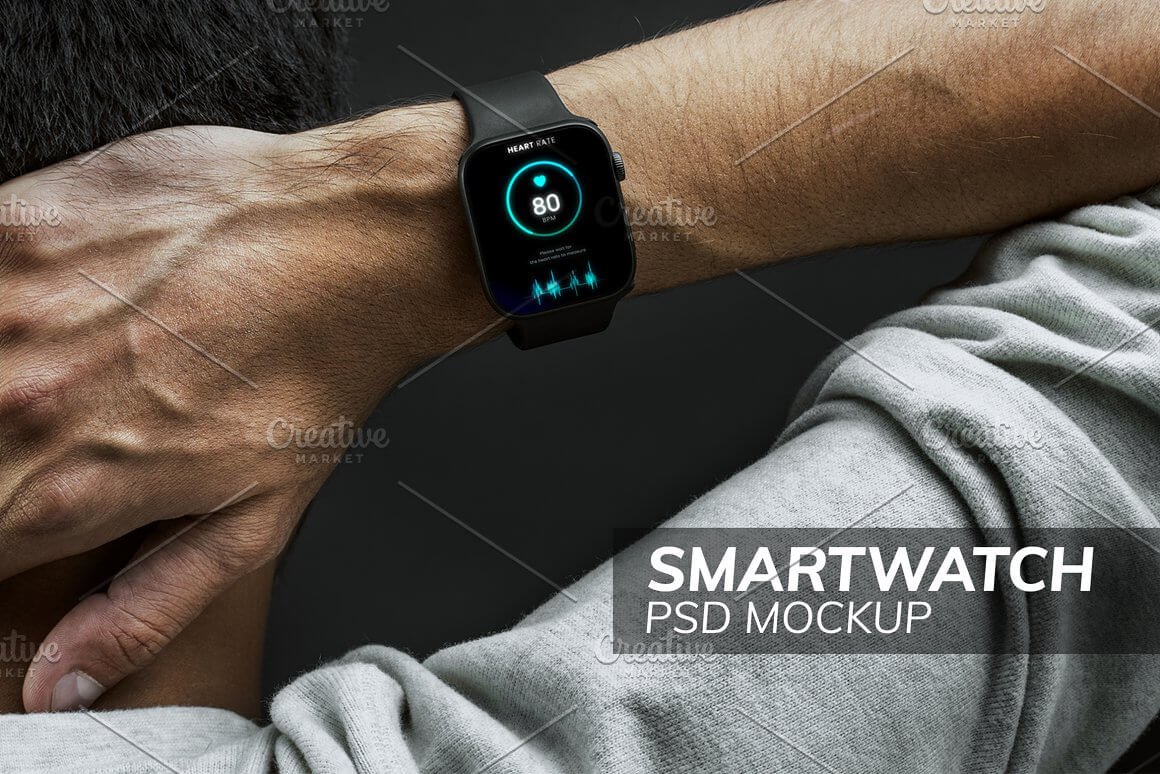 Smartwatch screen mockup technology