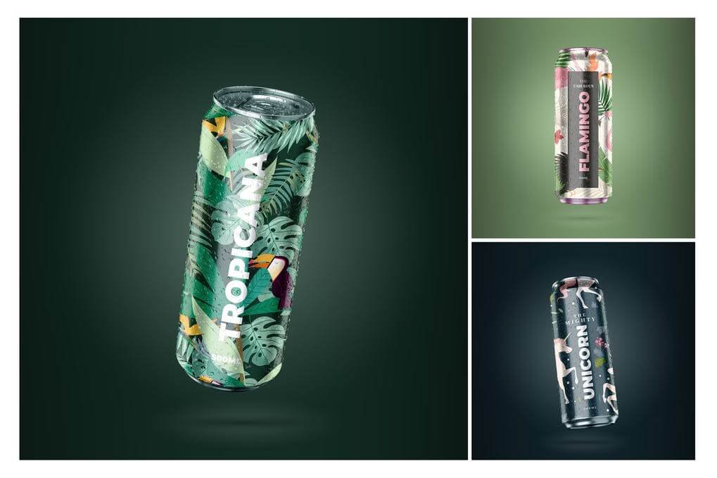 Soda & Beer Can Mockups