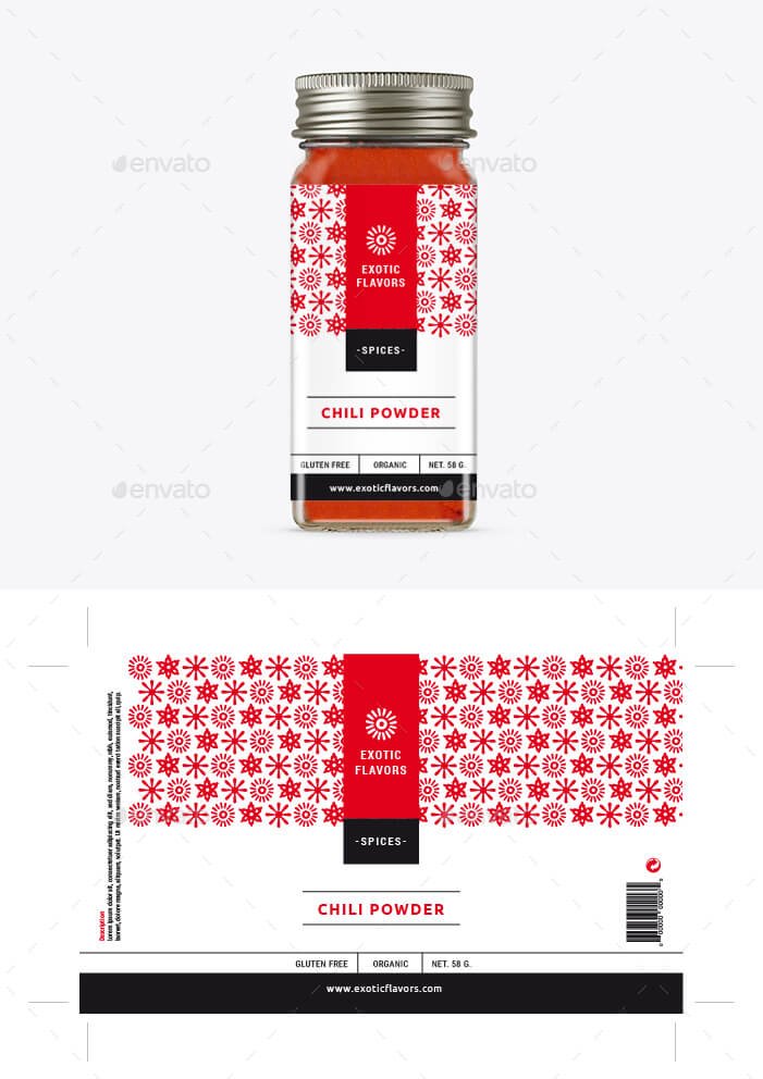 Spices Packaging Label