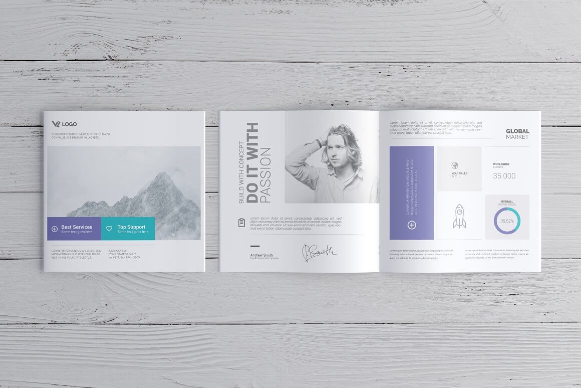 Square Brochure Mock-Up