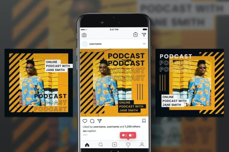 24+ Best Podcast Mockup PSD Templates ( Instagram,Talkshow) - M