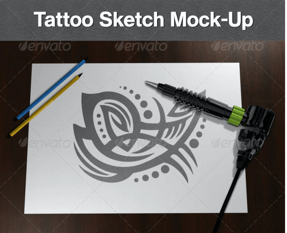 Tattoo Sketch Mock-Up