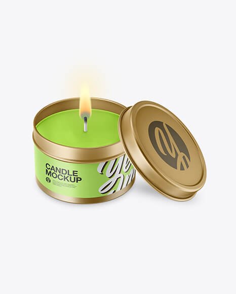 Tin Candle Mockup