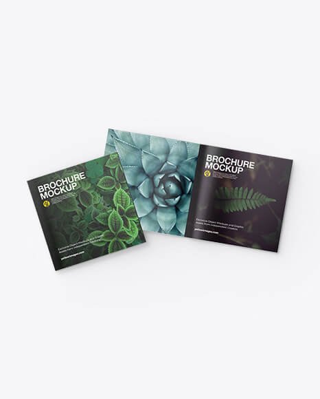 Two Square Brochures Mockup