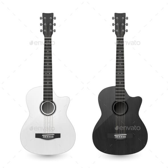 Vector 3d Realistic White and Black Classic Old