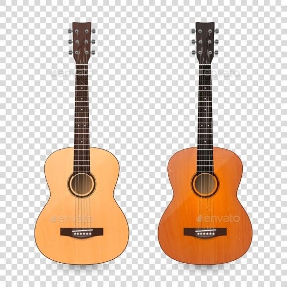 Vector Realistic Classic Old Retro Acoustic