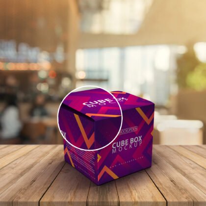 Free Cube Box Mockup PSD Templ