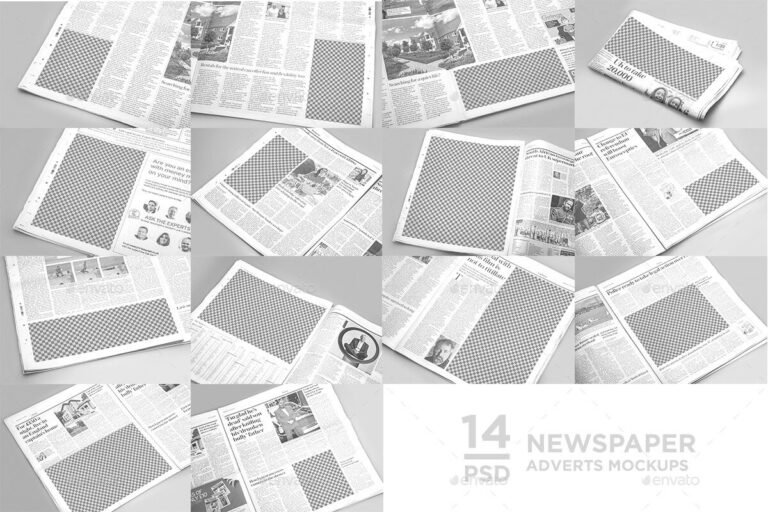 27+ Creative Newspaper Advertisement Mockup Presentation Template