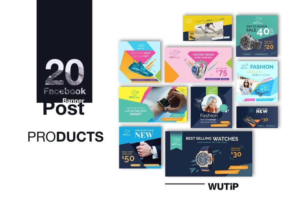 20 Facebook Post Banner - Products