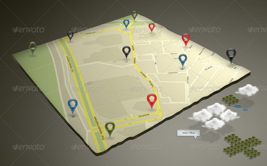 3D Google Map Mock-up