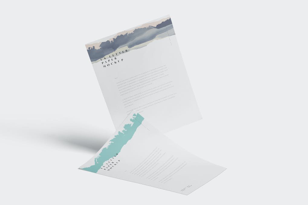 5 US Letter Paper Mockups