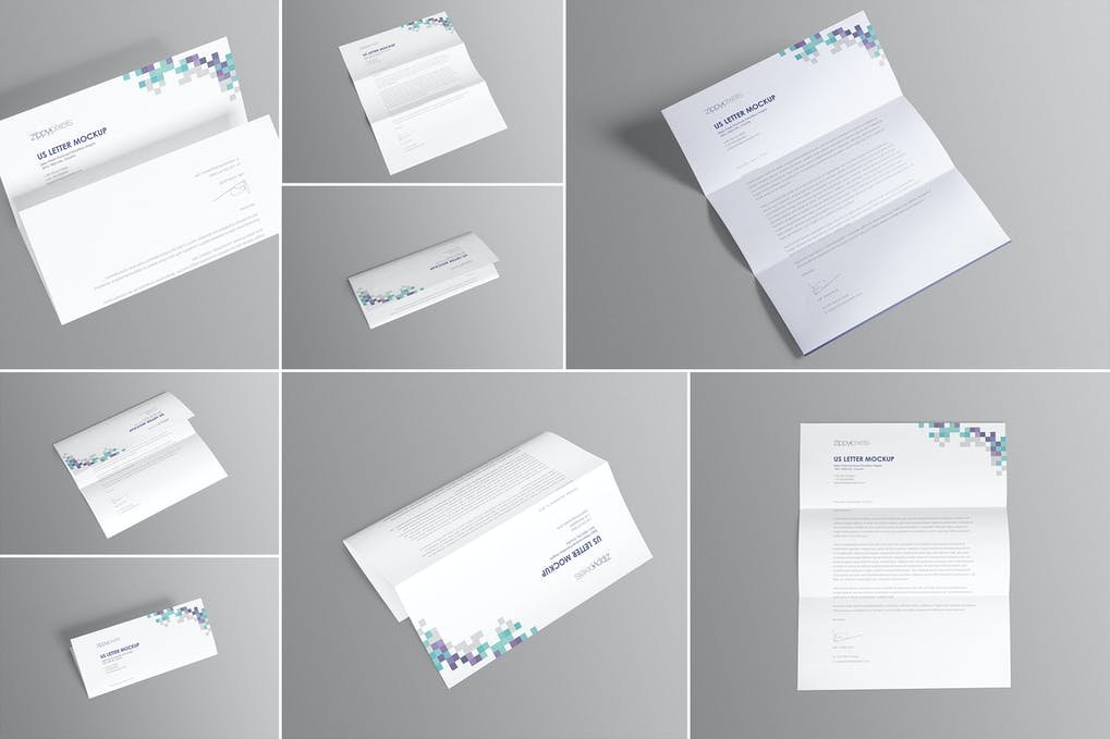 7 US Letter Paper Mockups