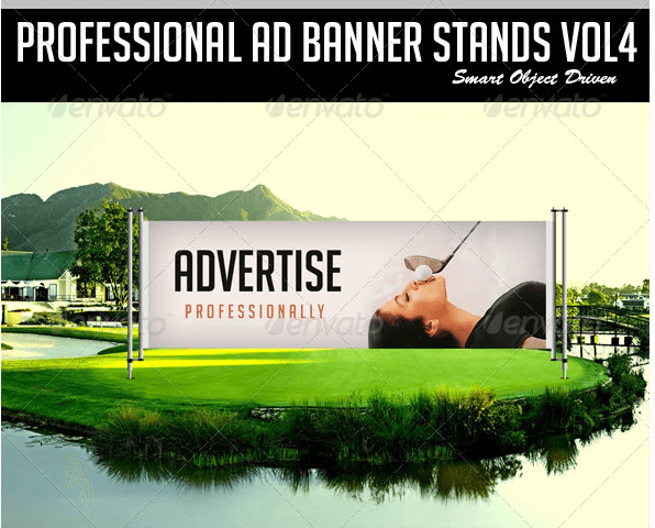 Ad Banner Stand Mockup vol 4