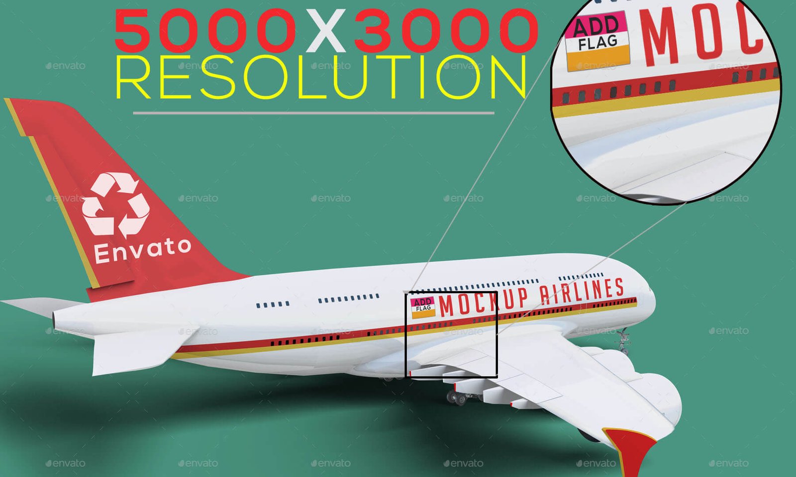 Airplane Advertising Mockup 02 - A380