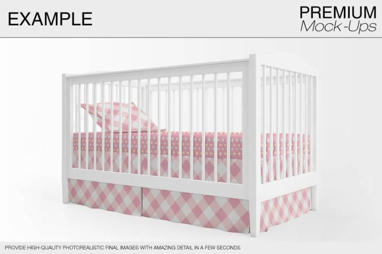 16+ Cute Crib Bedding Mockup PSD Templates (FREE & Premium)