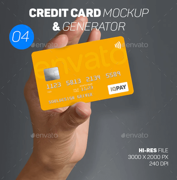 Bank Credit Card Mockup 04