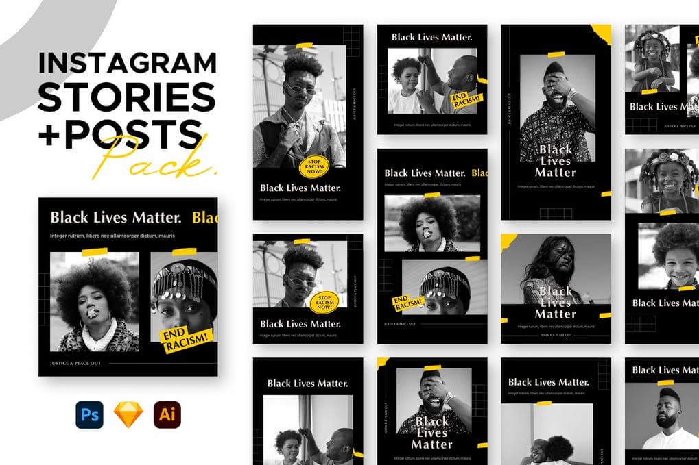 Black Lives Matter Instagram Stories + Posts