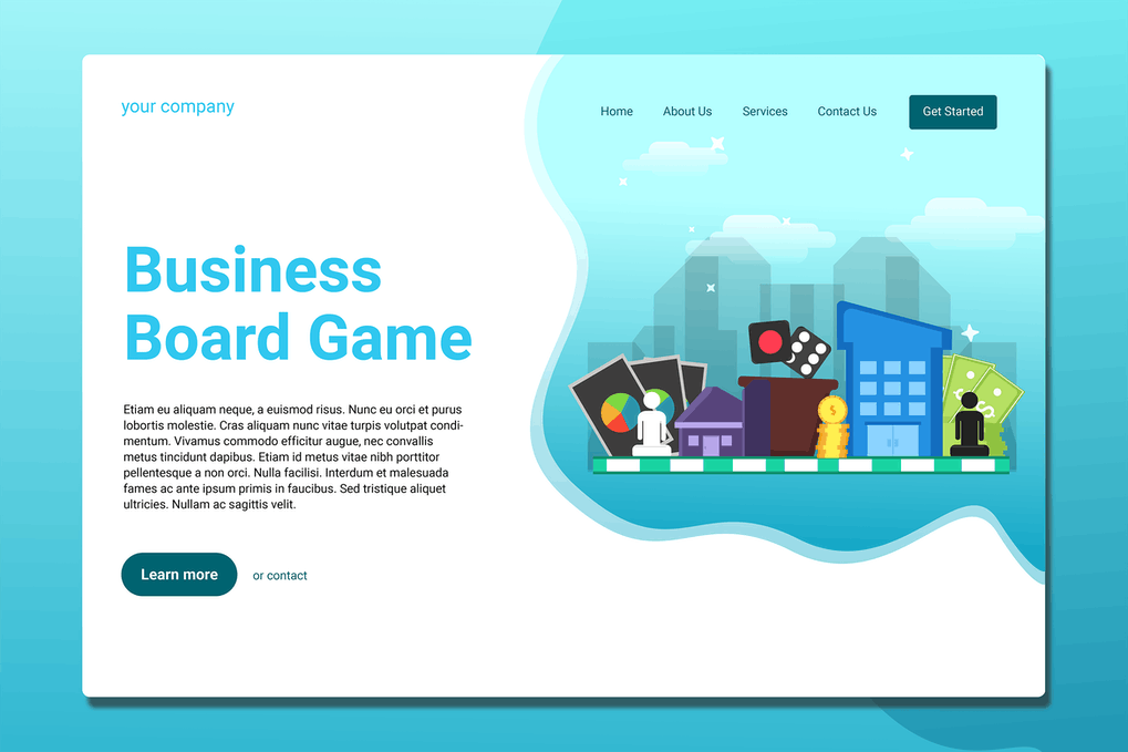 Board Games - Landing Page