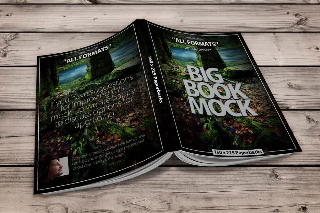 Book Mockup Dimension 160 x 225 mm - Paperbacks (1)