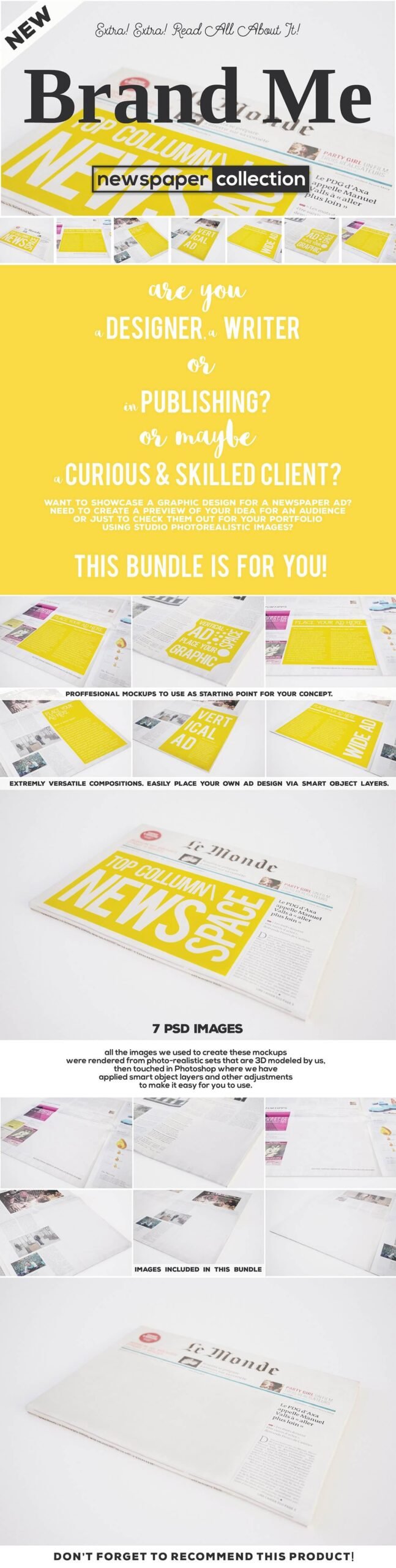 Brand Me - Newspaper Ad Mock-ups