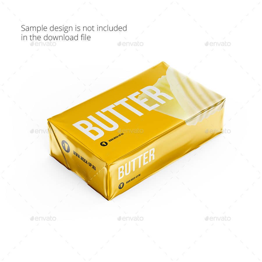 Butter Block Mockup 200g