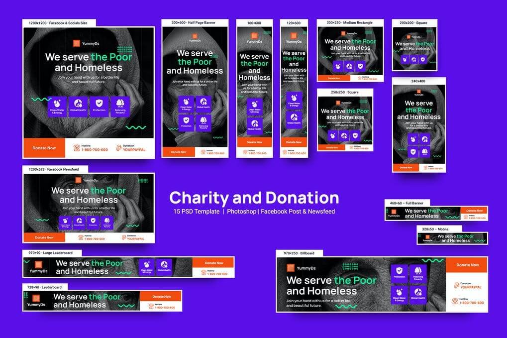 Charity and Donation Banners Ad