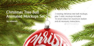 Christmas Ball Animated Mockups Set