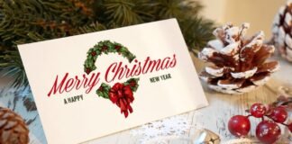 Christmas New Year Card Mockup