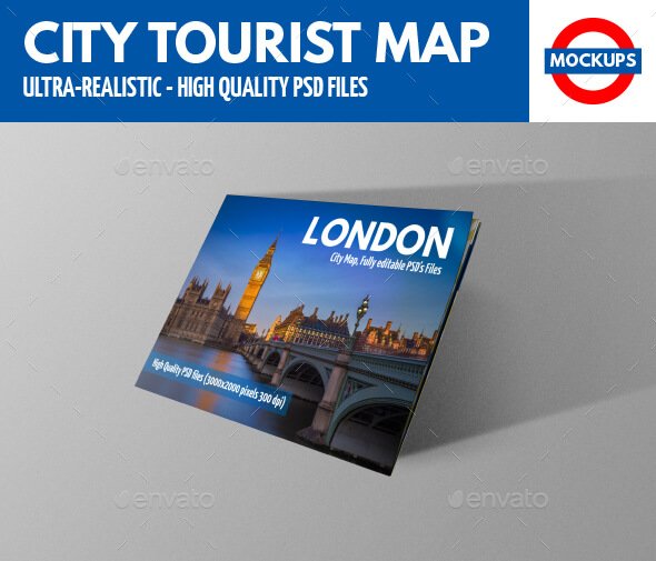 City Tourist Map Mockup